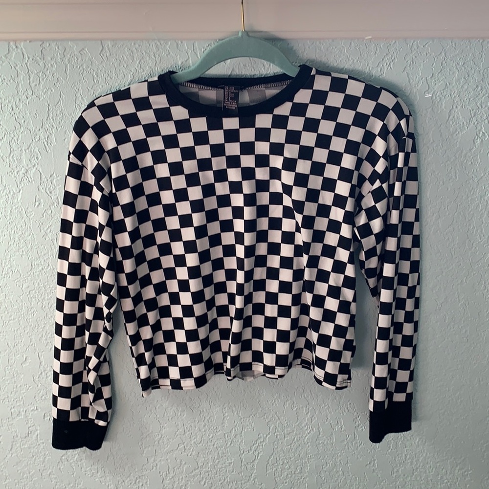 Checkered crop top